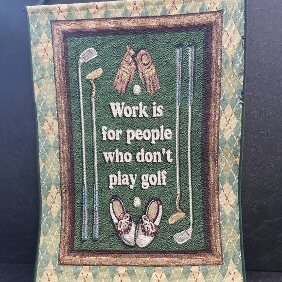 The Links" Tapestry Bannerette Wall Hanging with Quote: - Picture 1 of 5